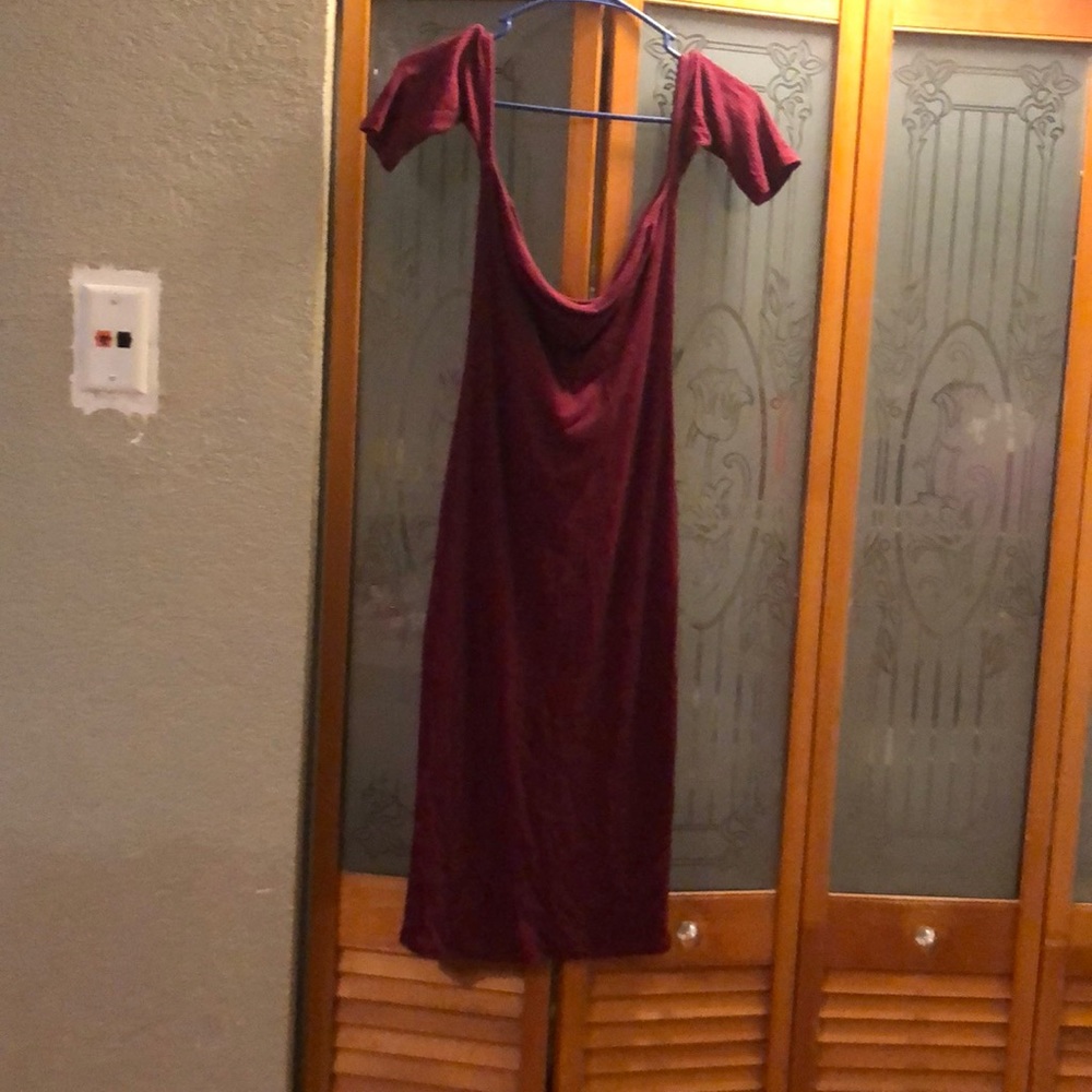 Fitted off the shoulder dress